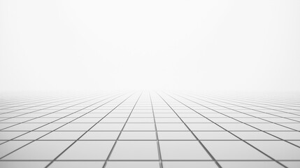 Fototapeta premium A clean and minimalistic grid background featuring a vast white space. Ideal for presentations, digital designs, or as a canvas for various graphic artworks.