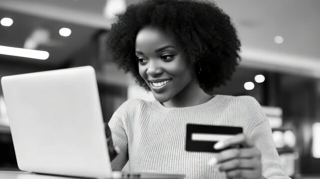 Friendly professional working on computer, tech support or social media manager.