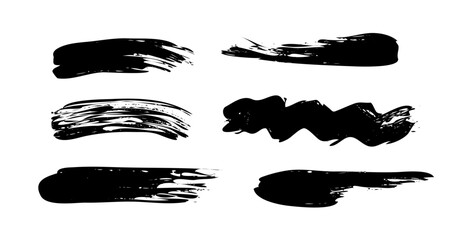 ink brush stroke on black colour