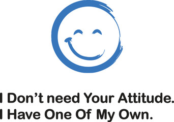 Minimalist Motivational Typography – Attitude Is Your Strength.