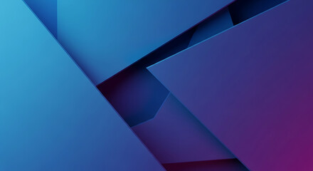 Obraz premium Intersecting Triangular Planes in Electric Blue and Deep Indigo