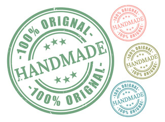 100% Original Handmade Badge Collection, Grunge Rubber Authentic Craft Stamp Set  