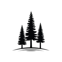 Obraz premium set of fir trees