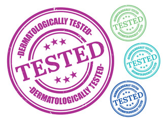 Dermatologically Tested Badge Collection, Grunge Rubber Safe for Skin Stamp Set  