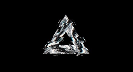 Glitch triangle graphic design abstract art