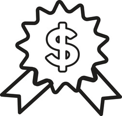 Dollar Coin Cash Money Management Financial Growth Concept Design Vector Illustration