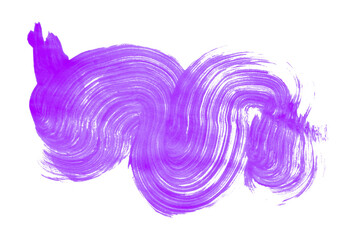Beautiful purple watercolor brush isolated on transparent background.