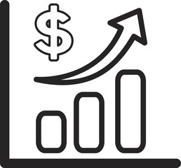 Dollar Coin Cash Money Management Financial Growth Concept Design Vector Illustration