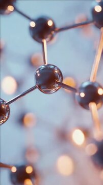 Three-dimensional molecular model showcasing the structure of atoms and their bonds within a molecule.