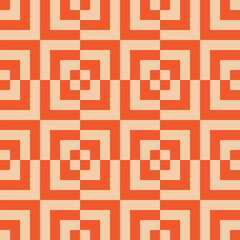 Pattern created from beige and orange squares