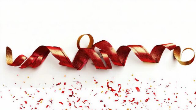 Colorful Diwali greeting banner with gold and red ribbon design, festive decoration, and celebratory message