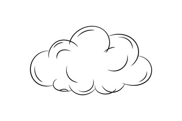 Simple hand drawn cloud outline