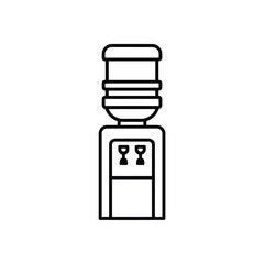 Simple line art icon of a water cooler dispenser