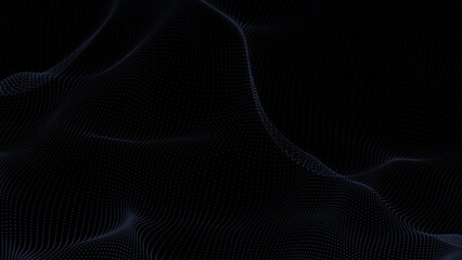 Digital Dot Wave Background with Particles