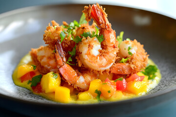 Crispy Coconut Shrimp with Mango Salsa