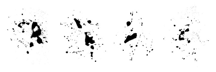 Fototapeta premium Black stain set.