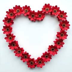 Obraz premium Flowers hert frame