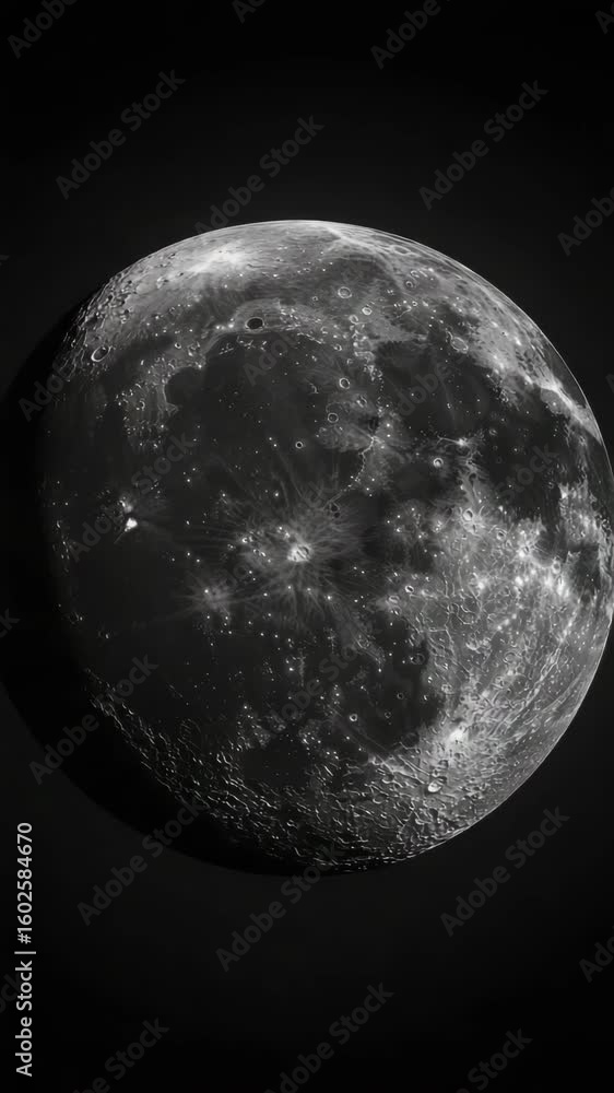 Canvas Prints cratered moon with rocky surface and craters.