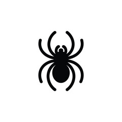 Simple Black Spider Silhouette for Halloween or Horror Themes