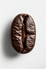 Naklejka premium Glossy Coffee Bean on Clean White Background