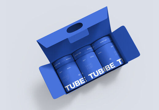 Paper Tube Packaging Mockup