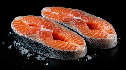 Fresh Salmon Fish with Red Meat (Omega-3 Rich).