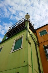 old building with blue sky