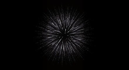 Abstract black and white radiating pattern design