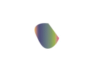 Abstract Gradient Shape with Purple Blue Green Yellow and Pink Colors on White Background