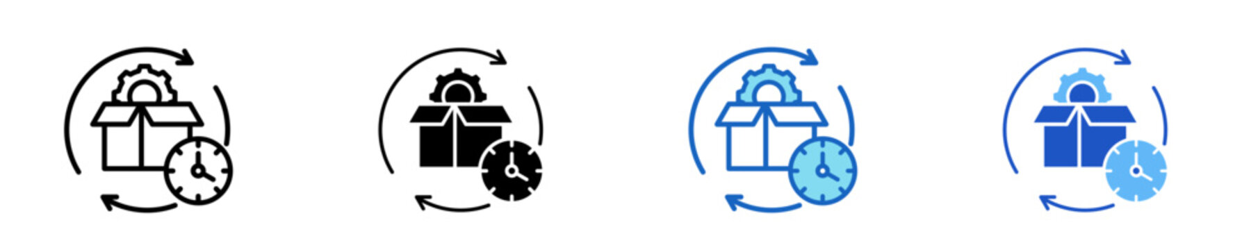 Product Lifecycle  Icon Set Multiple Style Collection