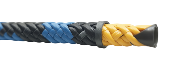 Close-up of a braided rope or cable