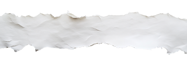 Ripped white paper strip