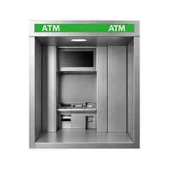 Modern ATM machine design, financial technology, banking, cash withdrawal, transaction, self service