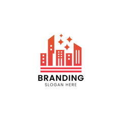 Urban real estate and construction logo