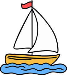 계절 여름 바다 배 요트 라인드로잉 아이콘(summer beach items line drawing icon)