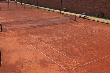 Clay tennis court in Belgrade, on the territory of the Kalemegdan fortress