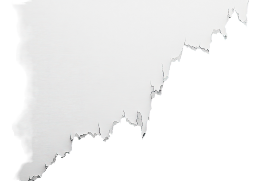 Torn white paper, irregular edges, textured