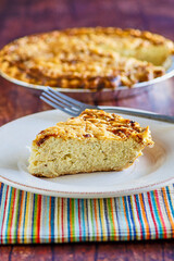 baked onion pie with white cheddar cheese