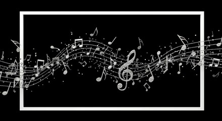 Obraz premium Abstract musical notes background design