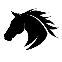 horse head silhouette vector