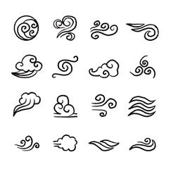 illustration wind drawn design for template.