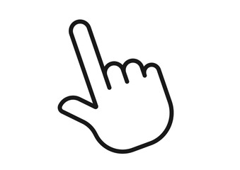 指をさしている右手の単体イラスト