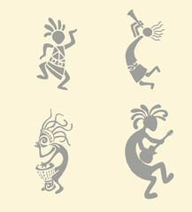 illustration music band drawn design for template.