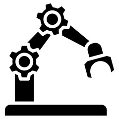 Robotic Arm glyph icon