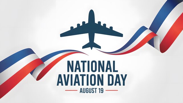 Celebrate National Aviation Day this August 19th with this stunning airplane graphic and festive ribbons