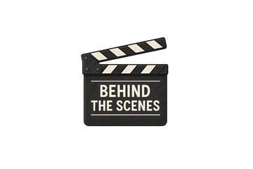 Movie Slapstick Clapperboard PNG – Behind the Scenes Vector Illustration – Isolated on Transparent Background PNG for Film & Video Production Design

