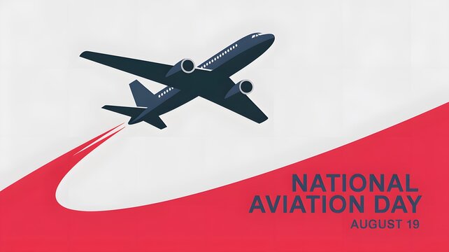 Celebrate National Aviation Day with this stylish airplane graphic, August 19th remembrance of flight