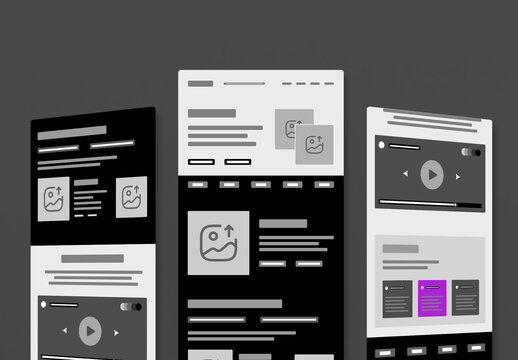 Editable Web Design Wireframe Layout