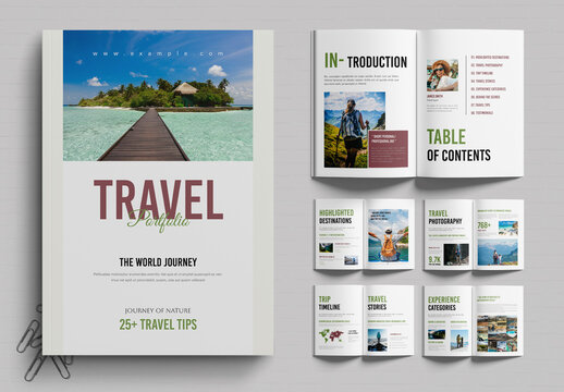 Editable Travel Portfolio Design