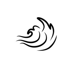 black sea wave icon